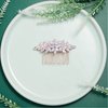 Sooshin Bridal Hair Comb Wedding Hair Accessories for Brides Crystal Wedding Headpiece for Bride and Bridesmaids Rhinestone Hair Accessories for Women and Girls (rose gold)