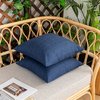 Kevin Textile Pack of 2 Decorative Outdoor Waterproof Throw Pillow Covers Checkered Pillowcases Classic Cushion Cases for Patio Couch Bench 18 x 18 Inch Blue