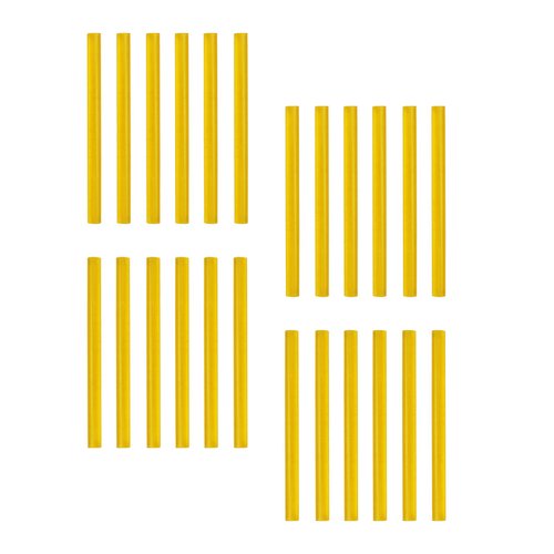 24 Pcs Hair Extensions Keratin Glue Bond Gun Sticks Yellow Suitable for Synthetic Human Real Hair Style