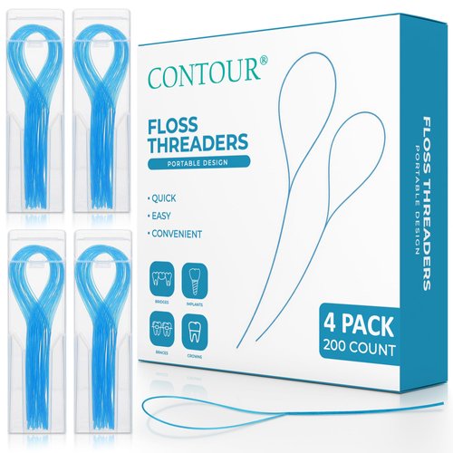 Floss threaders for Cleaning Under Bridges, implants, and Braces. (200 threaders)
