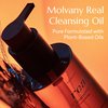 molvany Real Cleansing Oil - Korean Facial Cleanser, Whitehead, Blackhead & Makeup Remover - Complete Plant-Based Oil Cleanser Women Skincare - 6.76 fl. oz