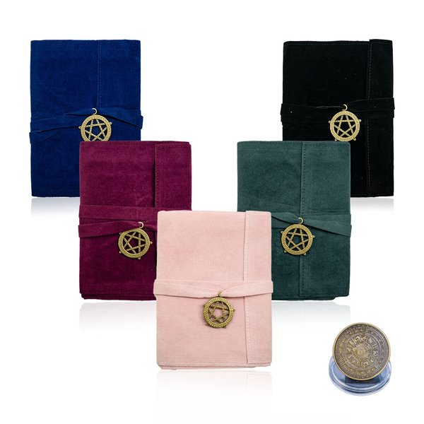 NEETUE 6 PCS Witchcraft Supplies Set Contains Velvet Tarot Card Holder Bag Tarot Storage Bags Tarot Bags Pouches Tarot Card Box Case and Decision Maker Coin.