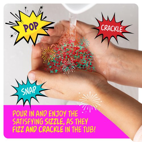 Bath Sizzlers for Kids - Bath Toys for Kids Ages 4-8 Year Old - Tub Crackles Toddlers Toy for Kid Age 3 4 5 6 7 8 Years - Girls Toddler Bathtub Fizzies Bubbles Set - Fun Stocking Stuffers