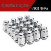 20PCS 1.4 inch Chrome 1/2-20 Closed End Bulge Acorn Lug Nuts - Cone Seat - 19mm Hex Wheel Lug Nut for Bronco Cherokee Liberty Mustang Ranger Explorer YJ TJ KJ KK ZJ WJ WK XK MJ XJ Aftermarket Wheels