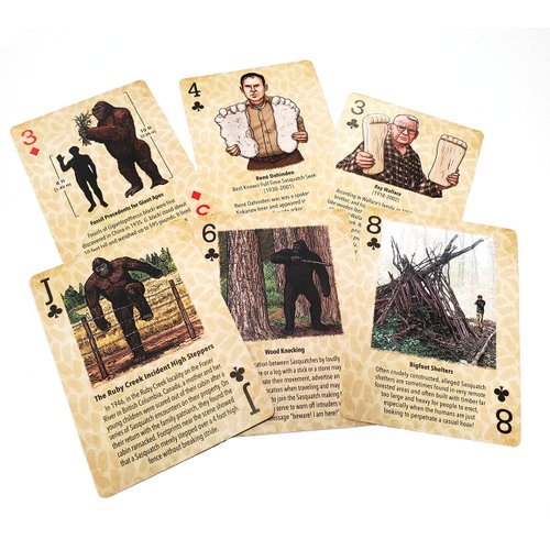 Paradise Cay Publications, Inc. Squatch METALWORKS Bigfoot Playing Cards - Standard 52 Card Deck - Unique and Fun Playing Cards with Illustrations and Facts - Perfect for Sasquatch Enthusiasts