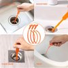 HFLYJPYW 3 Pack 25 Inch Hair Snake Hair Drain Clog Remover Cleaning Tool Drain Opener sink snake Drain Auger Hair Remover Tool For Sewer, Toilet, Shower Kitchen Sink, Bathroom Tub