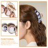 Luxshiny Rhinestone Hair Clip Crystal Jaw Hair Claw Clips No- Slip Clear Golden Blue Brown Octopus Jaw Barrettes Hair Accessories For Women Girls, Pack Of 4 Hair Clips Medium