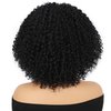 Fancy Hair Afro Wig Afro Kinky Wigs Short Curly Half Wig Heat Resistant Fiber Synthetic Party Cosplay Half Wigs for Women Nature Black