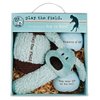 Dog Gift Box 4 Piece Blue Plush & Ball Toy Set AVAILABLE IN BULK PACKS TOO(1 Gift Pack)