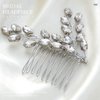 Easedaily Rhinestone Bride Wedding Hair Comb Silver Crystal Bridal Hair Pieces Hair Accessories for Women and Girls (Pack of 2)