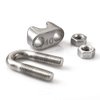 Cozihom 3/8 Inch M10 Wire Rope Cable Clip Clamp, 304 Stainless Steel, U Bolt Saddle Fastener, 6 Packs