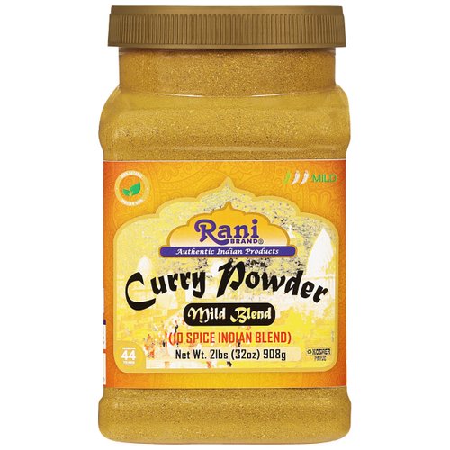 Rani Curry Powder Mild (10-Spice Authentic Indian Blend) 2lbs (908g) PET Jar ~ All Natural | Salt-Free | NO Chili or Peppers | Vegan | No Colors | Gluten Friendly | NON-GMO | Kosher | Indian Origin