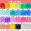 Nafaboig Hair Accessories for Girls, 24 Colors(about 2000Pcs) Mini Rubber Bands with 100pcs Small Cotton Toddler Hair Ties, 5Pcs Square Colorful Ponytail Elastic Hair Ties and 4 Hair Styling Tools