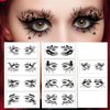 mdgfge 10 Pairs Halloween Eye Shadow Eyeliner Face Eye Makeup Tattoos Eyeliner Decals Spider Web Skull Bat Temporary Tattoo Stickers for Women Halloween Masquerade Party Supplies