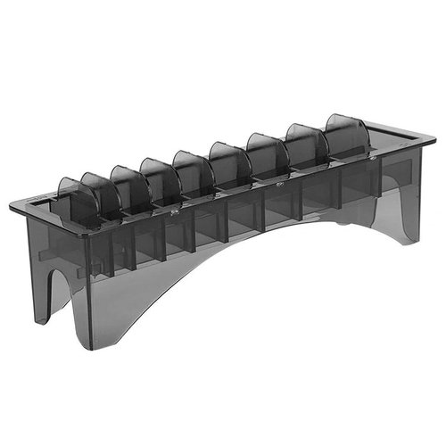 Rectangular Plastic Comb Organizer, 10 Grid Base for Electric Hair Clipper Limit Combs and Tools