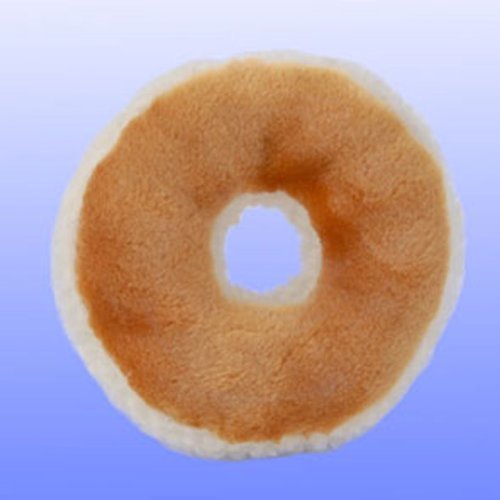Plush Bagel and Cream Cheese Chewish Squeak Pet Toy - Size Small