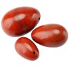 mookaitedecor Red Jasper Yoni Eggs Set of 3, Predrilled with Unwaxed String, Massage Stones for Women to Strengthen Pelvic Floor Muscles with Velvet Pouch