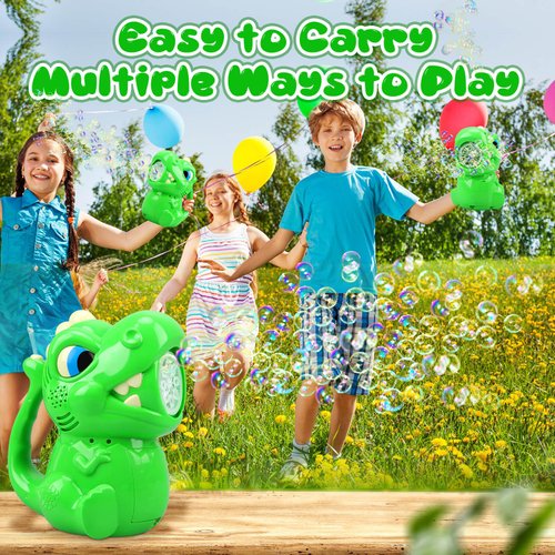 Britik Bubble Machine for Kids 3 4 5 6 Years Old Boys: Bubbles Toys Dinosaur Bubble Machine Bubble Guns for Kids Ages 4-8 Outdoor Toys Gift for 3 4 5 6 7 8 Years Old Boys Girls