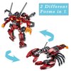 ODIPON Sea Creatures Building Toy Ocean Animal Building Blocks Sets 2 in 1 Lobster Figures for 6 Plus Years Old Boys and Girls Gift for Birthday Christmas (263pcs)