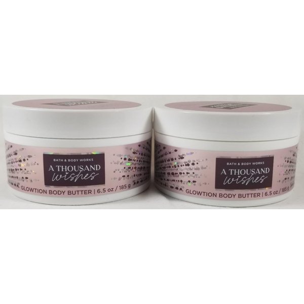 2 A THOUSAND WISHES Shea Glowtion bath Body Butter 6.5 oz Vitamin E