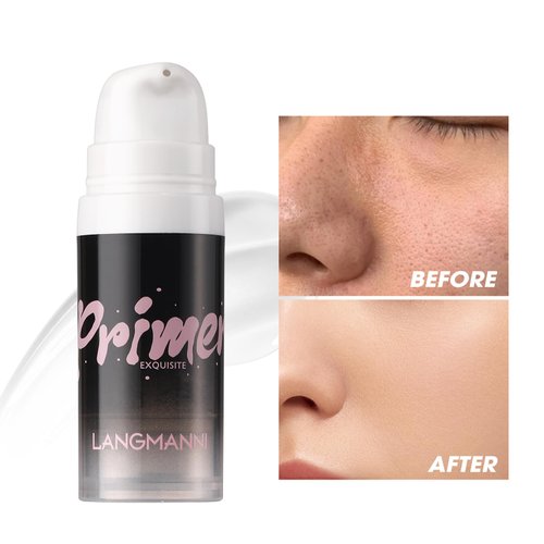 LANGMANNI Matte Grip Face Primer, Transparent Skin Perfecting Hydrating Primer,Unique Smooth Gel-Based Primer Essential For Longlasting Perfection Face Makeup (0.33 Fl Oz, 3)