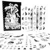 302 PCS Original and Exclusive Semi-Permanent Tattoo Stencils in a Premium Book. Including Letters and Numbers. Jagua/Henna/Glitter Girls&Boys Tattoo Stencil Temporary Tattoos for Women Body Art