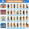 Atoylink 36Pcs Wooden Community Helpers Pretend Play Toys for Kids 3 4 5 6 Year Old, Little People Figures Wooden Blocks Occupations Dress up Toddlers Preschool Learning Toys Boys Girls Birthday Gifts