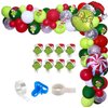 Christmas Balloon Garland Arch Kit, 113pcs Red Green Snowflake Balloon Arch with Candy Mylar Balloons for Kids Christmas Party, Grinchmas Party, Christmas Birthday Decorations, New Year Decor