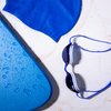 ARENA Python Racing Swim Goggles for Men and Women, UV Protection, Anti-Fog, Dual Strap, Non-Mirror Lens, Blue/White Sky