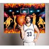 Basketball Theme Photography Backdrop 8x6FT Star Slam Dunk Basketball Sports Background for Boys Basketball Happy Birthday Party Decorations Supplies
