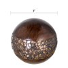 Schonwerk Walnut Decorative Orbs for Bowls and Vases (Set of 3) Resin Sphere Balls for Living, Dining Room, Coffee Table Centerpiece Home Decor - Great Gift Idea (Crackled Mosaic)