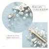 Latious Flower Bride Wedding Hair Clip Silver Pearl Bridal Hair Barrettes Rhinestones Hair Piece for Women and Girls