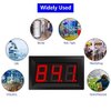 PEMENOL 12V Red Fahrenheit Digital Temperature Meter -76F~999F LED Display with Industrial Grade 0.5m K-Type Thermocouple Temperature Sensor M6