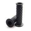 Motorcycle Vintage Non Slip Handlebar Grips 7/8" 22mm 1" 24mm Rubber Handle Grips, Open End (Black)