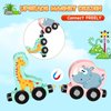 Zeoddler Toys for Toddlers, 11 Magnetic Wooden Animals Train Set, Montessori Toys for Toddlers, Preschool Learning Activities for Kids, Birthday Gifts for Boys, Girls