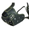 Real Leather Cage Basket Secure Dog Muzzle - Rottweiler, (Circumference 14.7", Snout Length 3.5")