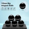 Magnetic Balls, 33mm Magnetic Fidget Balls, Magnets Balls Fidget Toys for Adults, Executive Desk Toys Gift for Stress Relief and Desk Decorations for Men, Women, Teens, Office Workers (Black, 6 Pack)…