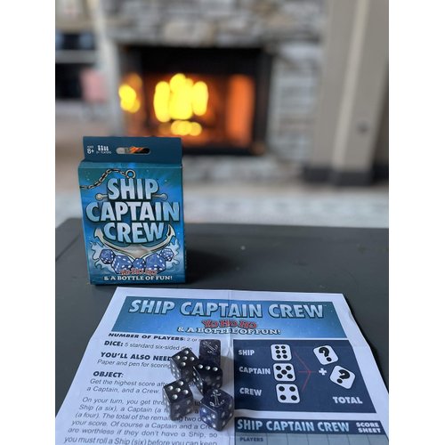 Ship Captain Crew Dice Game, Great for Party Favors, Family Games, Stocking Stuffer, Travel Games, and Camping Games, Dice Games for Adults, Fun Games for Family Game Night