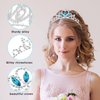 Molain 2 Pcs Princess Crown Tiara, Girls Headband Hair Hoop Tiara Rhinestone Crystal Pearl Tiara, Tiara Head Crown for Women Girls Wedding Prom Party (Style B)