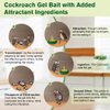 48 Pack Cockroach Gel Bait, Highly Effective Roach Killer Indoor Infestation Solution, Fast Acting Cockroach Killer Indoor Home Kitchen Use, Easy to Apply & No Mess Roach Bait Gel, Long-Lasting