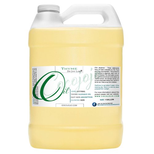 Thyme Essential Oil Blend | Nourish and Strengthen | Blend of: Jojoba, Evening Primrose, Argan Oil and All Natural Plant Extracts | 1 Gallon / 128 oz