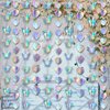 40 Feet Iridescent Party 3D Iridescent Butterfly&Heart Hanging Garlands Holographic Butterflies Love Heart Paper Garland Party Streamers for Wedding Home Decor Birthday Baby Shower Decorations
