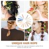 Luxshiny Hair Bands Floral Tie Knotted Ponytail Holder Ponytail Hair Ribbons 30Pcs No Crease Ribbon Hair Ties Yoga Hair Accessories Yoga Decor Ponytail Holders (Random Style)