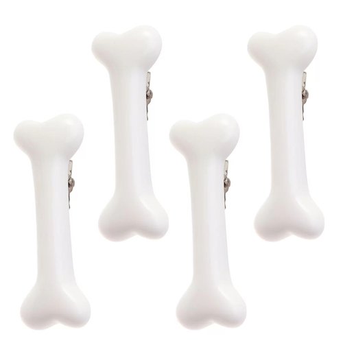 4Pcs White Bone Hair Clip White Bones Hairpins for Women Hair Accessories for Cosplay Costume Party Daily Wear Hair Pins White Dog Bone Alligator Clips,Beauty and Personal Care,Clips and Barrettes