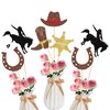 10 Pack Cowboy Centerpieces for Tables Glitte Western Party Decorations, Rodeo Theme Party Table Decorations, Cowboy Theme Party Decorations for Wild West Party Decorations Table Toppers