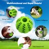 Idepet Dog Toy Ball, Nontoxic Bite Resistant Toy Ball for Pet Dogs Puppy Cat, Dog Pet Food Treat Feeder Chew Tooth Cleaning Ball Exercise Game IQ Training Ball(2 Pack-Blue&Green)