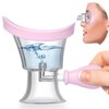 Eye Wash Cup - Silicone Manual Air Pressure Eye Cleaning Toolfor SoothingTired Eyes, Convenient and Effective Removes Dust, Makeup and Irritants (Pink)