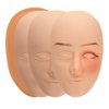 JimKing Tattoo Practice Skin Head, 3pcs Soft Rubber Fake Skin for Permanent Makeup Microblading Eyebrow Lip Eyeliner Tattooing, 1pcs Facial Tattoo Training Skin Support Base