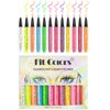 UV Neon Liquid Eyeliner Set Colored Eyeliners Pen Colorful Waterproof Smudge-proof Pigmented Graphic Liners Eye Makeup Gift Kit (09)
