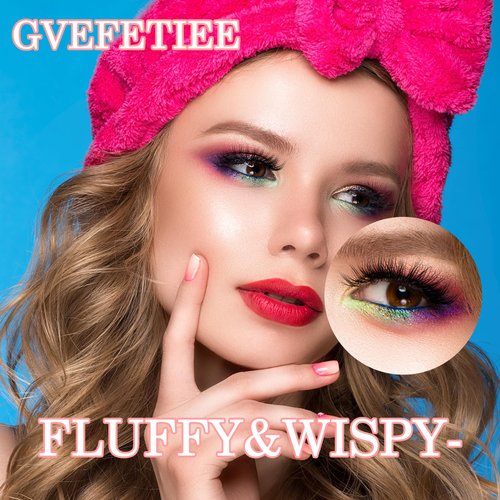 8 Pairs Cat Eye Lashes False Lashes Fluffy Lashes Faux Mink Cluster Lash Extensions Volume Lashes Dramatic Cat Eyelashes for Women Girls